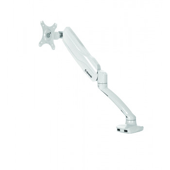 Easy Adjust Single Monitor Arm In White