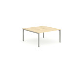 B2b Silver Frame Bench Desk 1400 Maple (2 Pod)