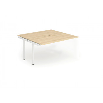 B2b Ext Kit White Frame Bench Desk 1600 Maple