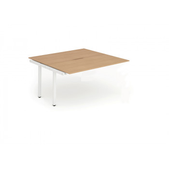 B2b Ext Kit White Frame Bench Desk 1200 Beech B2b Ext Kit White Frame Bench Desk 1200 Beech
