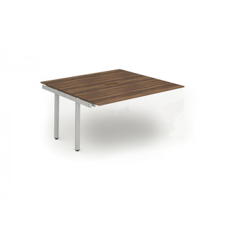 B2b Ext Kit Silver Frame Bench Desk 1600 Walnut