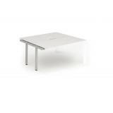 B2b Ext Kit Silver Frame Bench Desk 1400 White