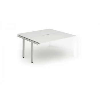 B2b Ext Kit Silver Frame Bench Desk 1200 White B2b Ext Kit Silver Frame Bench Desk 1200 White