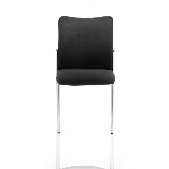 Academy Visitor Chair Black Fabric Back Without Arms