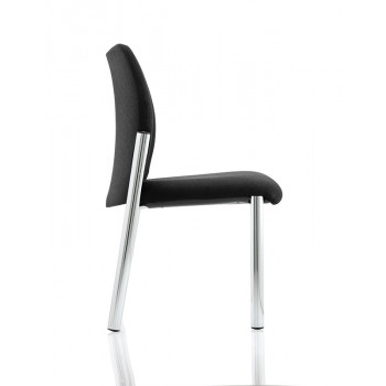Academy Visitor Chair Black Fabric Back Without Arms