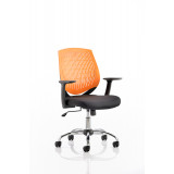 Dura Task Operator Chair Orange With Arms