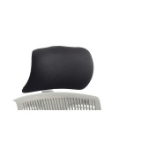 Flex Headrest White Shell Black Fabric