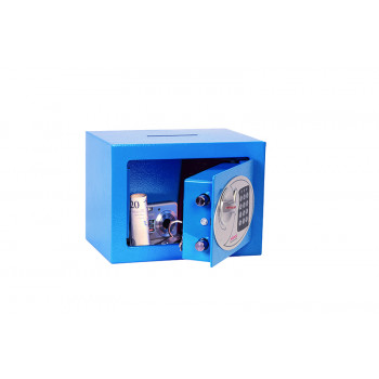 Phoenix Compact Home Office Ss0721e Blue Security Safe With Electronic Lock & Deposit Slot