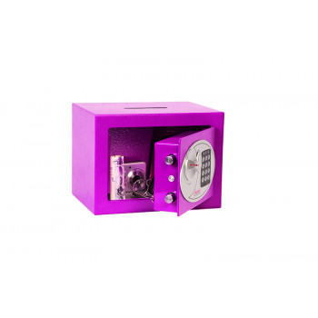 Phoenix Compact Home Office Ss0721e Pink Security Safe With Electronic Lock & Deposit Slot