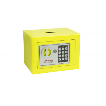 Phoenix Compact Home Office Ss0721e Yellow Security Safe With Electronic Lock & Deposit Slot