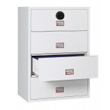Phoenix World Class Lateral Fire File Fs2414f 4 Drawer Filing Cabinet With Fingerprint Lock