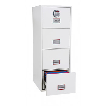 Phoenix World Class Vertical Fire File Fs2264e 4 Drawer Filing Cabinet With Electronic Lock