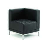Infinity Modular Corner Unit Sofa Chair Black Bonded Leather