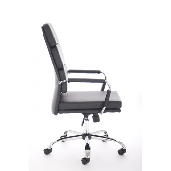 Advocate Executive Chair Black Bonded Leather With Arms