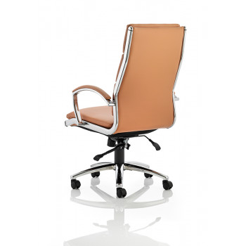 Classic Executive Chair High Back Tan With Arms