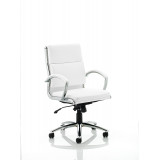 Classic Executive Chair Medium Back White With Arms