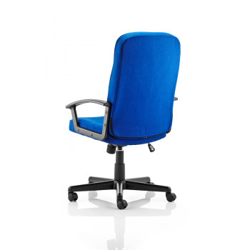 Harley Executive Chair Blue Fabric With Arms