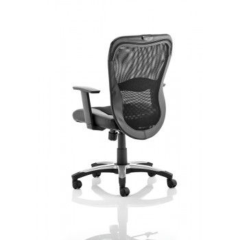 Victor Ii Executive Chair Black Leather Black Mesh With Arms