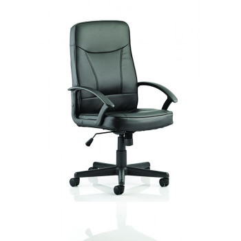 Blitz Executive Black Chair Black Bonded Leather With Arms