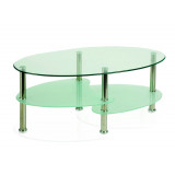 Berlin Coffee Table With Chrome Legs And Shelves