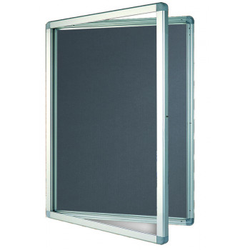 Premiumline Outdoor Display Cases Swinging Door, 20 X A4, 110 X 123.8 X 4.5 Cm, Grey Felt