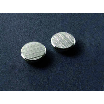 Chrome Magnets, Size (Ø): 25 Mm, Adhesive Force: 13 Kg, Colour: Silver, 2 Pieces