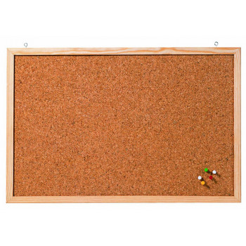 Cork Pin Board With Wooden Frame 40 X 30 Cm