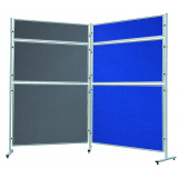 Premiumline Partition Walls 120 X 120 Cm, Blue Felt, Pinnable, Double-sided
