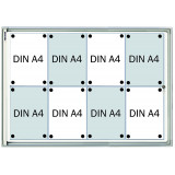Valueline Flat Display Cases,8 X A4, 96 X 68 X 3 Cm, Magnetic