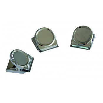 Magnetic Clip. Size: 45 X 35 Mm, Magnet Strength: 500 G, Silver, Pack 3