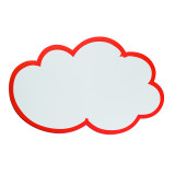 Training Cards Cloud 6x10cm White With Red Edge Unit 20pieces, Self-adhesive