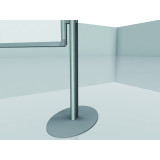 Single Proline Stand With Round Base Foot For Proline Partition System, 189 Cm