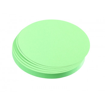 Training Cards, Circles, 9.5 Cm Dia., Light Green, 500 Pieces