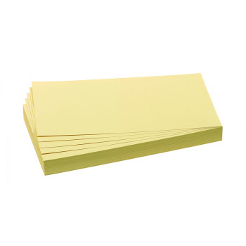 Training Cards, Rectangles, 9.5 X 20.5 Cm, Yellow, 500 Pieces