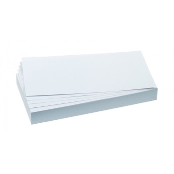 Training Cards, Rectangles, 9.5 X 20.5 Cm,white, 500 Pieces