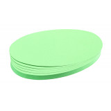 Training Cards, Ovals, 11 X 19 Cm, Light Green, 500 Pieces
