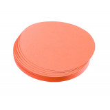 Training Cards, Circles, 14 Cm Dia., Orange, 500 Pieces