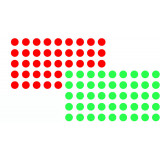 Marker Points. Self Adhesive, 19 Mm Dia., Pack 520 Red & Green