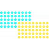 Marker Points. Self Adhesive, 19 Mm Dia., Pack 520 Blue & Yellow