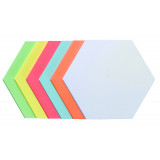 Training Cards, Hexagons, 16.5 X 19 Cm, Various Colours, 250 Pieces