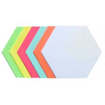 Training Cards, Hexagons, 16.5x19cm, Various Colours, 300pieces, Self-adhesive