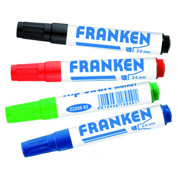 Flipchartmarkers, Line Width 2 - 6 Mm, 4 Pieces, Assorted Colours
