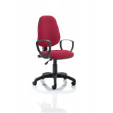 Eclipse I Lever Task Operator Chair Wine With Loop Arms
