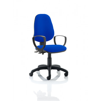 Eclipse Ii Lever Task Operator Chair Blue With Loop Arms