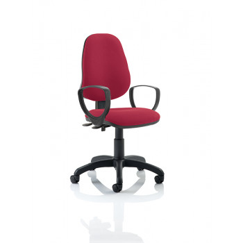 Eclipse Ii Lever Task Operator Chair Wine With Loop Arms