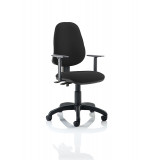 Eclipse Ii Lever Task Operator Chair Black With Height Adjustable Arms