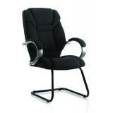Galloway Cantilever Chair Black Fabric With Arms Galloway Cantilever Chair Black Fabric With Arms