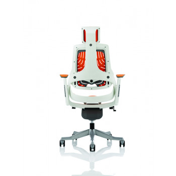 Zure Executive Chair Elastomer Gel Orange With Arms With Headrest