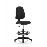 Eclipse I Lever Task Operator Chair Black With Hi Rise Draughtsman Kit