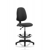 Eclipse I Lever Task Operator Chair Charcoal With Hi Rise Draughtsman Kit